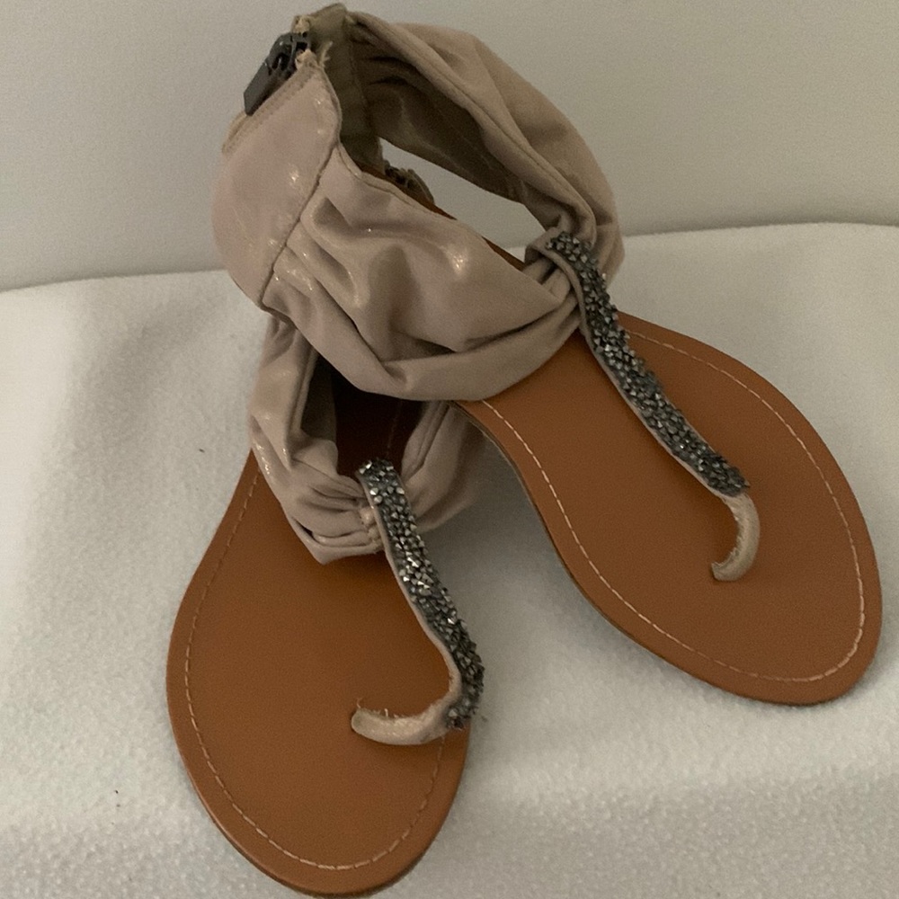 “All That Glitters Is Gold” flat sandals
